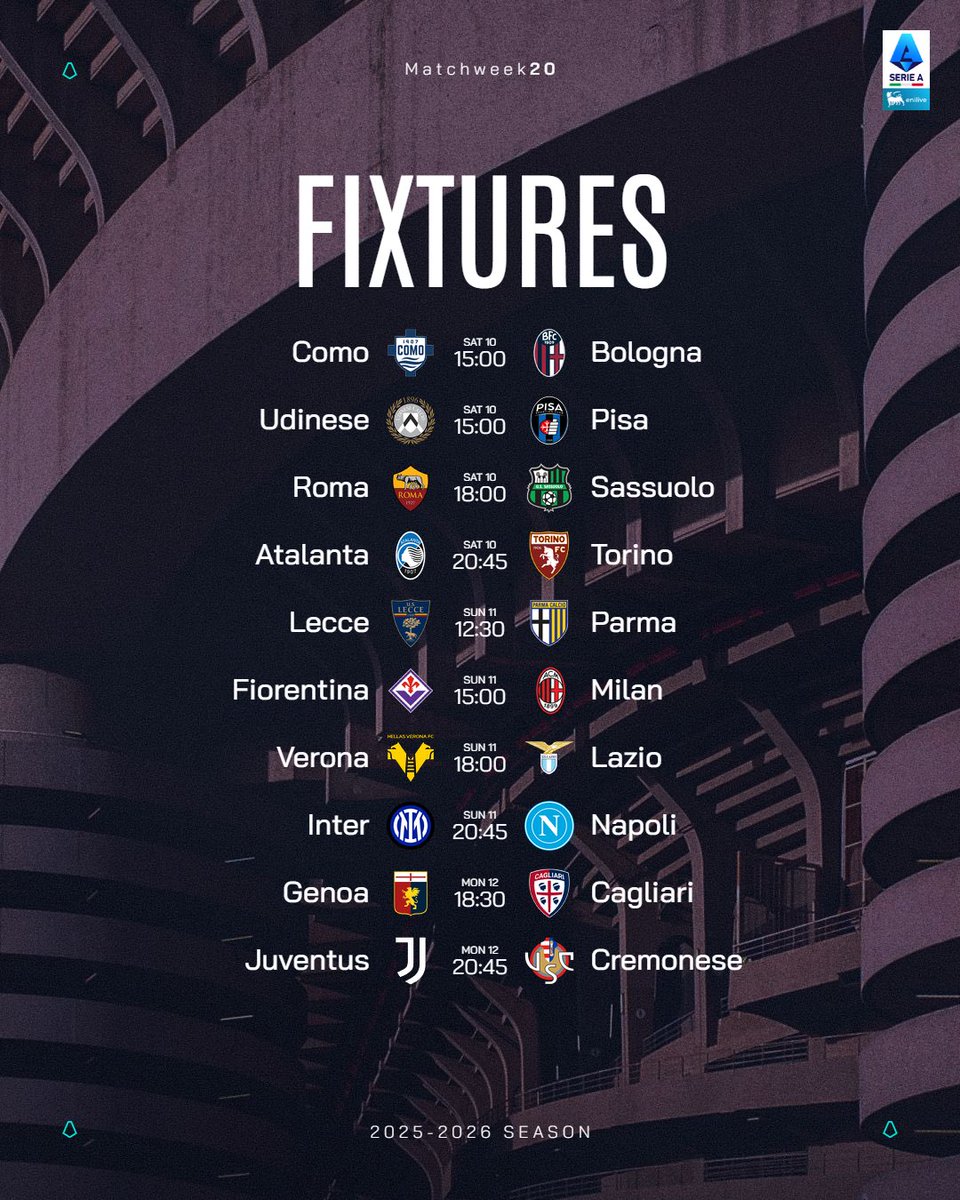 20ª giornata ⤵️🤩