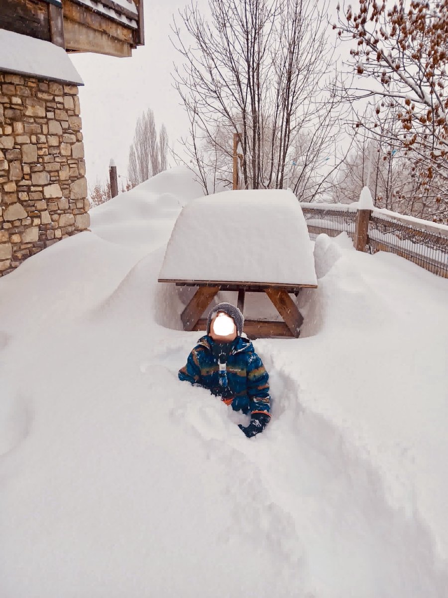 Belle chute de neige dans les Pyrénées