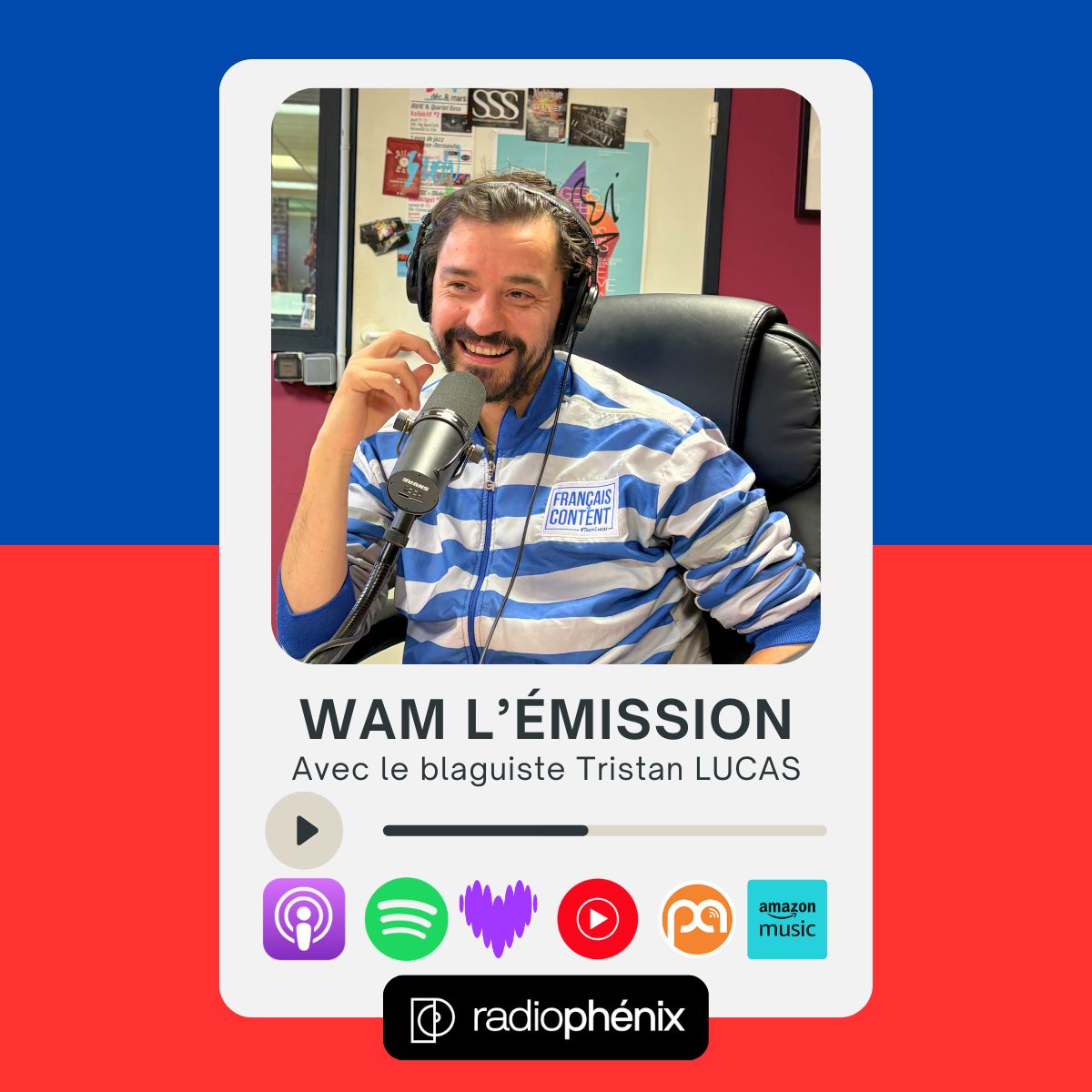 🎧 WAM l'émission reçoit le Français Content et supporter du <a href="/SMCaen/">Stade Malherbe Caen</a> Tristan Lucas
➡️ linktr.ee/wearemalherbe
🗓️ Au programme : l'actu de Malherbe, l'arrivée de Gaël Clichy...et de la bonne humeur !
🗒️ La compo : <a href="/LaCaencaneuse/">La Caencaneuse</a>, <a href="/SteveSavidange/">Steve Savidange</a>, <a href="/jej91/">Jej</a>, <a href="/seb_wam/">Seb 🤘🏻</a>, Claire et Renaud