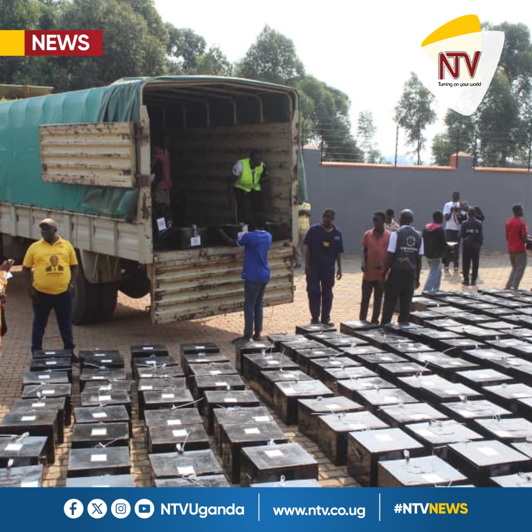 ntvuganda's tweet image. A total of 410 voting materials for Ibanda District arrived today. Of these, 11 ballot boxes had broken seals and were identified by the District Returning Officer, Ms. Aidah Nkaija Barekye, who guided the other stakeholders through the resealing process.

Ms. Barekye explained…