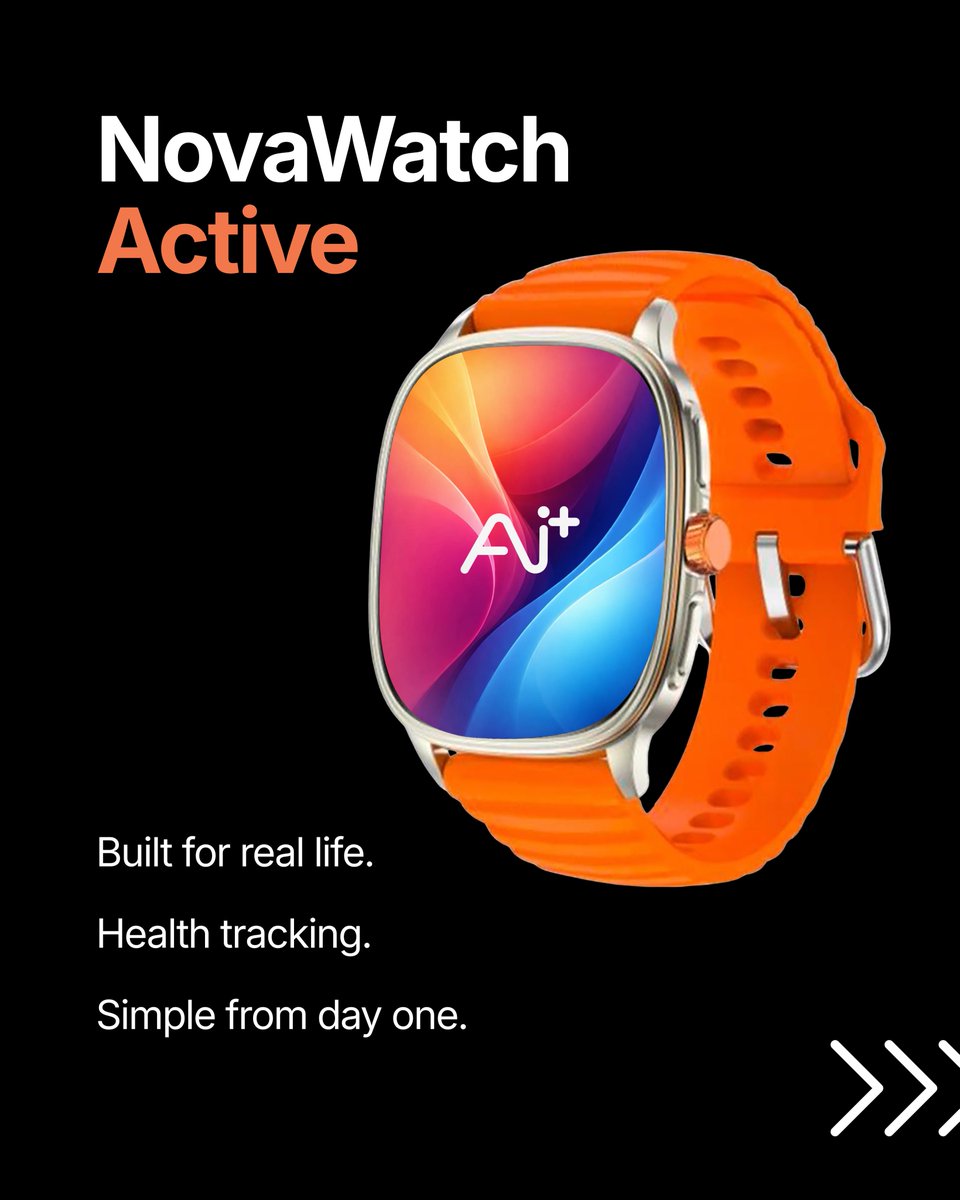 MadhavSheth1's tweet image. Wearables work best when they’re useful, stylish, and easy to wear every day. 

#NovaWatch coming soon Q1, 2026.

#NovaWatch #Active #AddaPlus