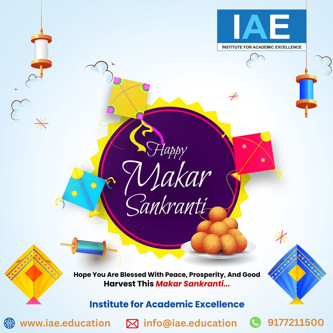 IAE_Education's tweet photo. Happy Makar Sankranti! 🪁

Wishing you peace, prosperity, good health, and new beginnings.
May your dreams fly high like kites in the sky. 🌞✨

– Institute for Academic Excellence

#MakarSankranti #Sankranti #FestivalWishes #IAE https://t.co/FCME3JrWGJ