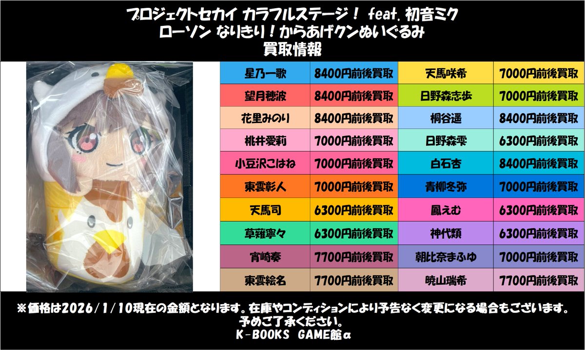 買取情報】 プロジェクトセカイ カラフルステージ feat.初音ミク