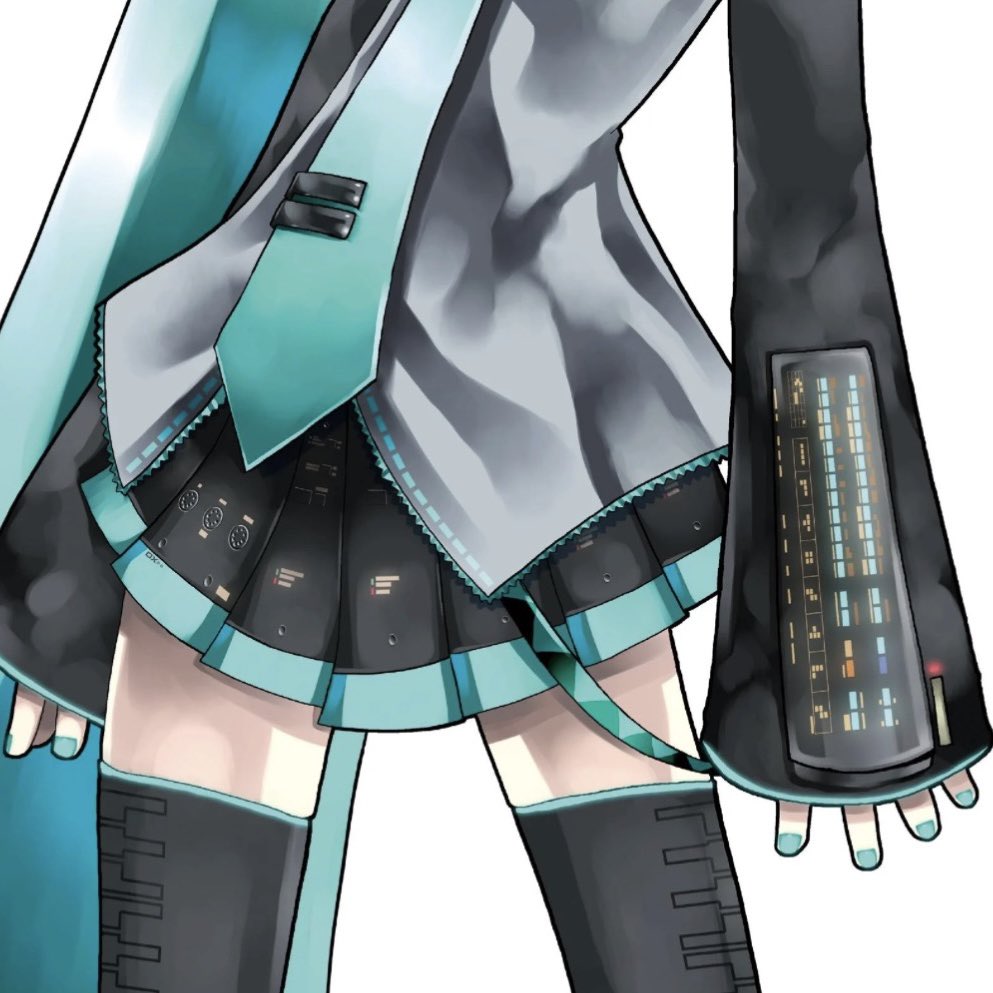 milks_39's tweet image. vexens big long sleeves with fingers barely poking out is so cute just like mikus sleeves ... cute ... cute .......