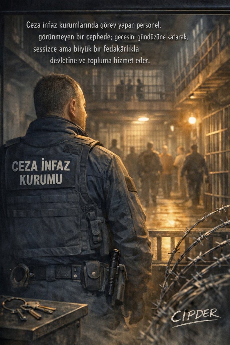 EnesErdm23's tweet photo. Ceza infaz kurumlarında görev yapan personel, görünmeyen bir cephede; gecesini gündüzüne katarak, sessizce ama büyük bir fedakârlıkla devletine ve topluma hizmet eder.
@Cipder @OnurKucukseymen
 #ikm #ikbm #katip #sağlıkpersoneli #idarememuru #müdür #cik https://t.co/elbPYwaVvr
