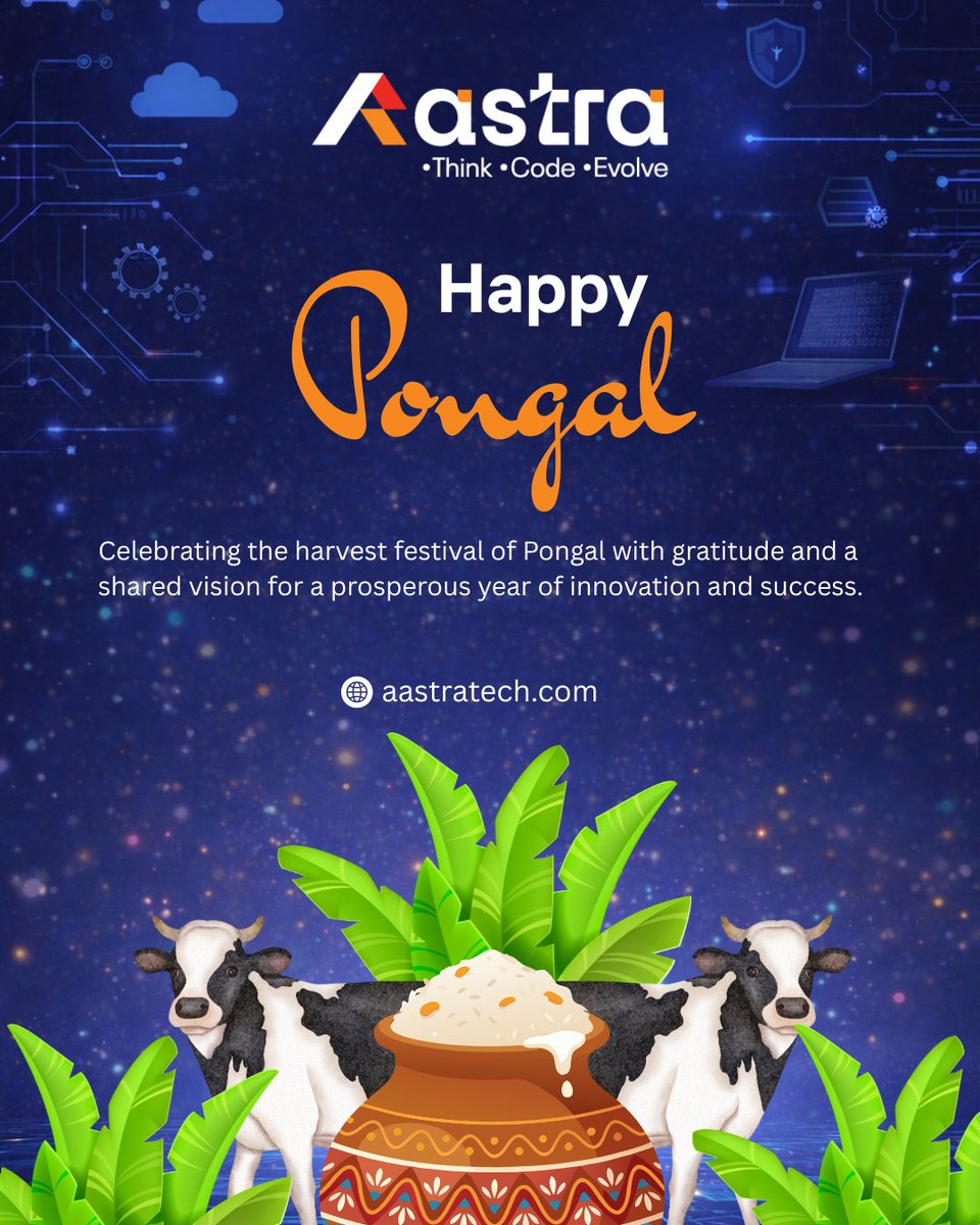 technologies024's tweet photo. ✨ 𝐇𝐚𝐩𝐩𝐲 𝐏𝐨𝐧𝐠𝐚𝐥  ✨
This Pongal, we celebrate gratitude, teamwork, and the spirit of progress.
Wishing everyone a prosperous season filled with success and innovation. 🌾

#NexgenAastra #AastraTechnologies #HappyPongal #PongalWishes #GratitudeAndGrowth #Innovation https://t.co/sPGS3wwwkR