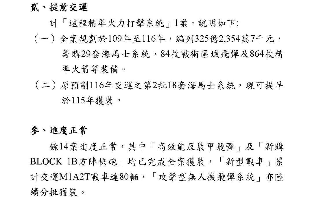 藍白造謠說7000億元軍購都沒到。

我之前就po文表示18項武器裡面只有3項沒到，坦克車、海馬斯系統29套等一堆武器已經到了。

有網友直接去找立法院網站的公開資料，發現確實只有3項遲延，且有說明理由。

藍白就是一天到晚用騙的，用網軍、人頭帳號一直洗，一堆白癡就上當了！