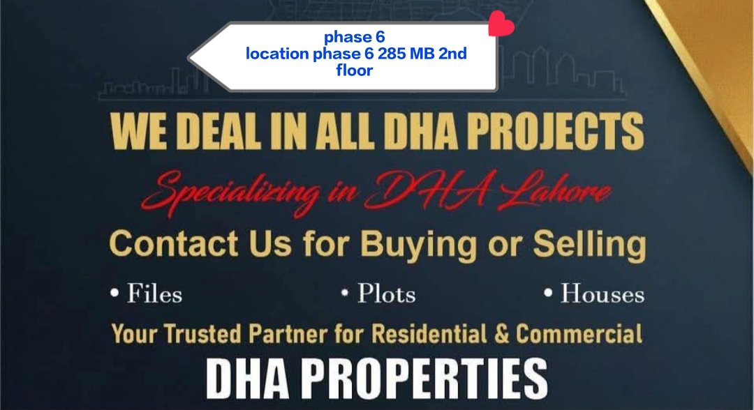 MukkramRai77910's tweet image. Don't miss out  this amazing Deal!" 🏞️💰
Contact Details:
✅ Contact No: +92 3004666803📲
✅ Visit our office:  285mb- Phase 6 DHA Lahore 

KEYTAGS :-
#ResidentialPlots 
#LahoreRealEstate
#1kanalplot
#InvestInDHA
#DHAexpertss
#realtors 
#DHA 
#realtorlife