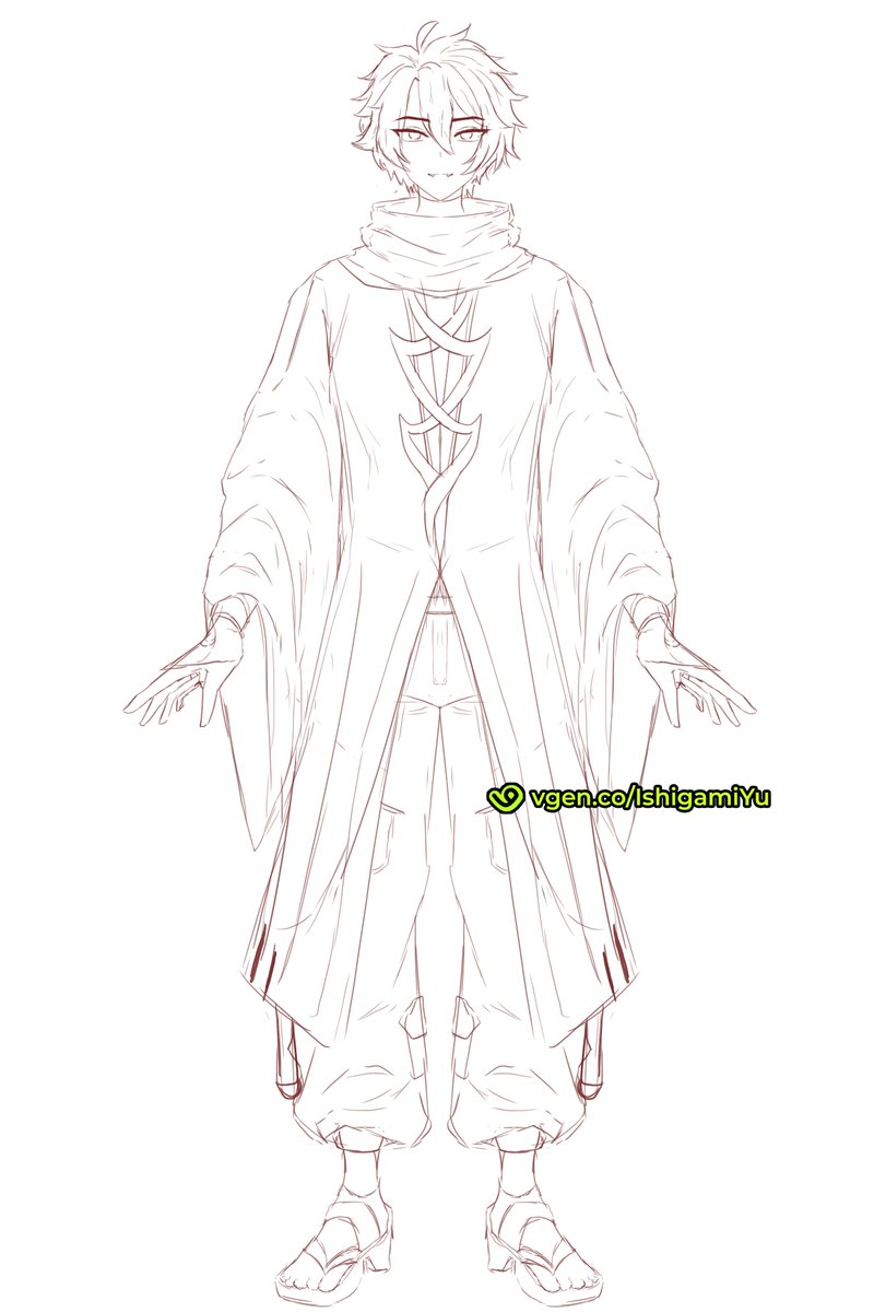 IshigamiiYu_'s tweet photo. 🪭 #WIP Ishigami Yu VTuber Model
Rough sketch phase, working on silhouette and outfit flow.
Thoughts are welcome >.<
#VTuberModel #ARTRECCSOC #artmoots #smallartist https://t.co/0X7uHPYA5D