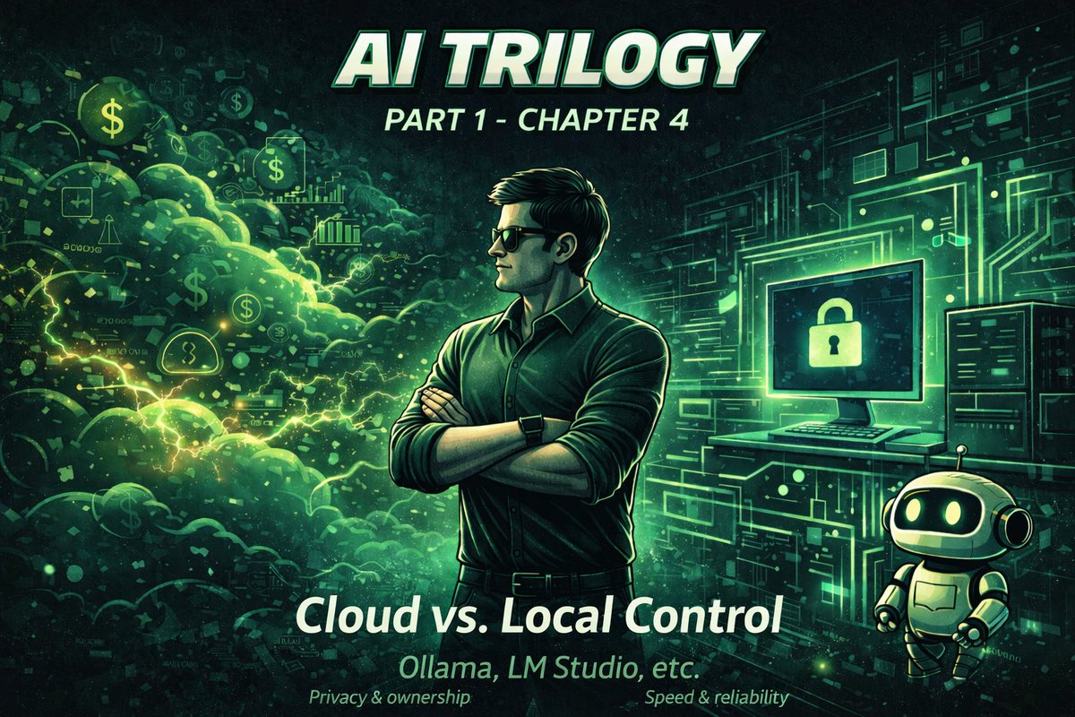 MohitKaleAI's tweet photo. 𝗗𝗮𝘆 𝟳𝟰: 𝗥𝘂𝗻𝗻𝗶𝗻𝗴 𝗔𝗜 𝗹𝗼𝗰𝗮𝗹𝗹𝘆, 𝘄𝗵𝘆 𝗰𝗼𝗻𝘁𝗿𝗼𝗹 𝗺𝗮𝘁𝘁𝗲𝗿𝘀 𝗺𝗼𝗿𝗲 𝘁𝗵𝗮𝗻 𝗵𝘆𝗽𝗲

Cloud AI feels powerful.
Until latency hits.
Until privacy matters.
Until cost shows up quietly.

For a long time, I only used AI through APIs.
Fast demos. Instant results. No setup pain.

But something felt off.

Every prompt went outside my system.
Every experiment depended on network, limits, and pricing pages.
I was building intelligence, but I did not own the control.

So I tried running AI locally.

Not to replace cloud models.
Not to beat benchmarks.
But to understand the system end to end.

Local AI taught me things cloud never could.

You feel the limits immediately.
Memory matters.
Context size becomes real.
Model choice stops being ego driven.

𝗠𝗼𝘀𝘁 𝗶𝗺𝗽𝗼𝗿𝘁𝗮𝗻𝘁𝗹𝘆, 𝘆𝗼𝘂 𝘀𝘁𝗼𝗽 𝘁𝗿𝗲𝗮𝘁𝗶𝗻𝗴 𝗔𝗜 𝗹𝗶𝗸𝗲 𝗺𝗮𝗴𝗶𝗰.

When a model runs on your machine:
  • You see what it can and cannot do.
  • You design prompts more carefully.
  • You respect tradeoffs instead of hiding them behind APIs.

Local does not mean better.
It means visible.

That visibility changes how you think as an engineer.

After that, even when I went back to cloud models,
I used them with intention, not excitement.

Control beats hype every single time.

𝗧𝗿𝘆 𝘁𝗵𝗶𝘀 𝘁𝗼𝗱𝗮𝘆
  • Forget performance for a moment.
  • Think of AI like a local service, not a chatbot.
  • Ask yourself what data should never leave your system.
  • Identify one use case where latency matters.
  • Notice how your design choices change.
  • This mindset matters more than the tool.

Cloud gives convenience.
Local gives understanding.
Good engineers know when to choose which.

Would you trust AI more if it ran fully under your control?

Tomorrow, we talk about choosing small models on purpose, and why bigger is not always smarter.

𝗣𝗿𝗼 𝘁𝗶𝗽: 𝗧𝗿𝘆 𝗢𝗹𝗹𝗮𝗺𝗮 𝗼𝗿 𝗟𝗠𝗦𝘁𝘂𝗱𝗶𝗼 𝗳𝗼𝗿 𝗹𝗼𝗰𝗮𝗹 𝘀𝗲𝘁𝘂𝗽.

#Agentic #AI #Ollama #LMStudio #LocalLLM