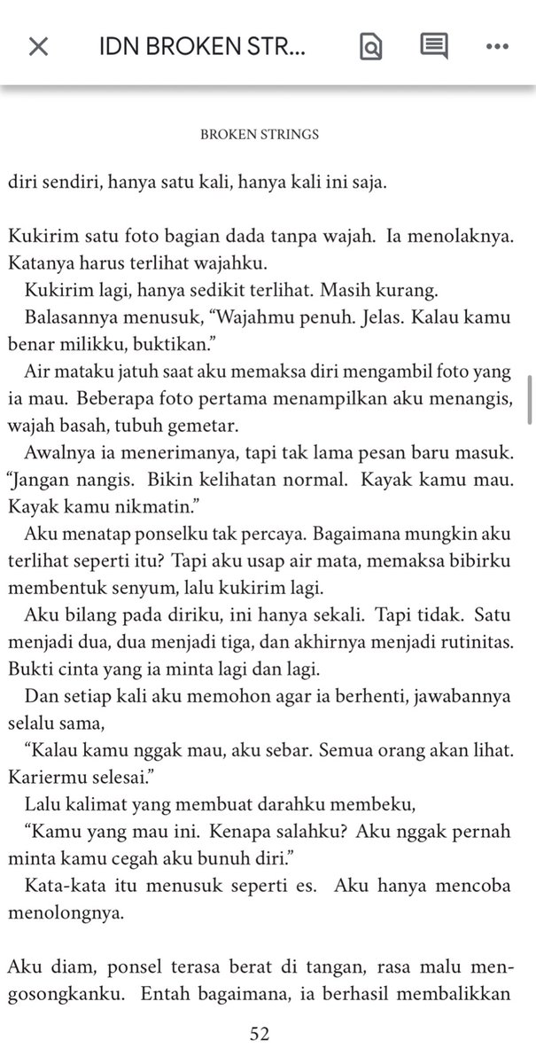 teremifasoll's tweet photo. Berkali kali gue ternganga, menghela napas, dan ga sengaja ngomong “anjing” sampe “cowo bangsat” selama baca broken strings by aurelie💔

She was just a kid back then☹️ https://t.co/T74MvrN31x