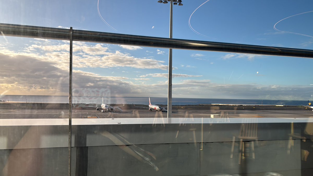 Enjoying the last of the sunshine before home.  A very cold home according to socials!!