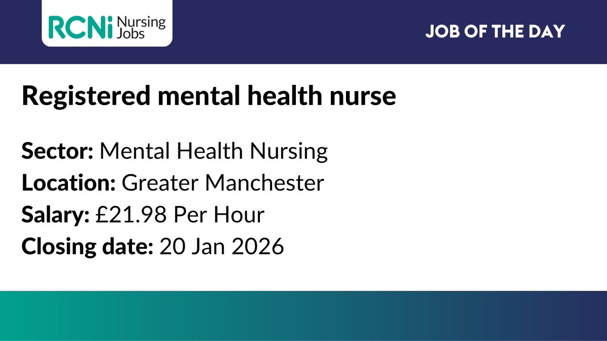 RCNiNursingJobs's tweet image. Cygnet are looking for a Registered Mental health Nurse (RMN/RNLD) with a current UK NMC PIN number &amp;amp; a passion for delivering outstanding care.

Find out more and apply: rcninursingjobs.co.uk/job/226946/reg…

#NursingJobs #RegisteredNurse #MentalHealthNursing