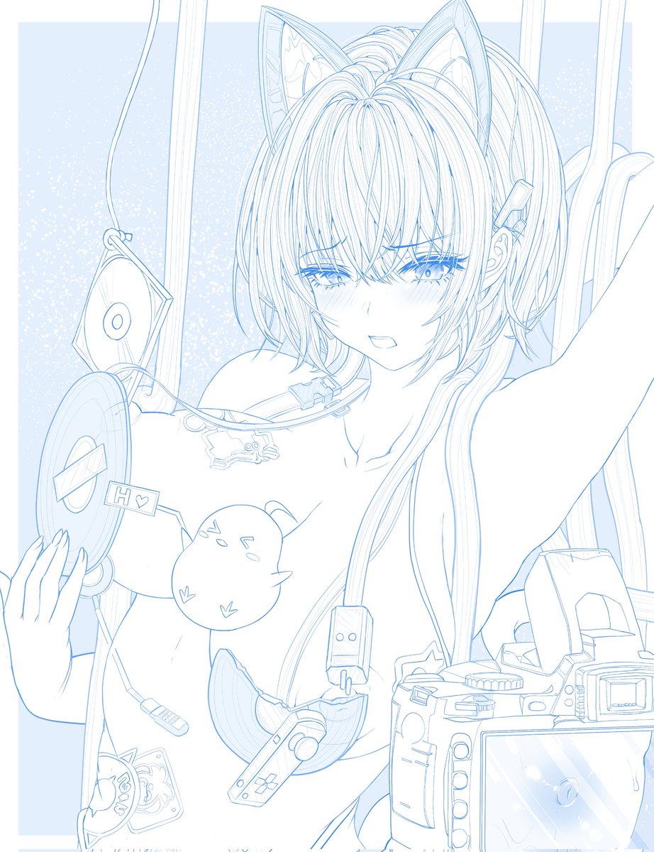 「今日はすごいスパチャ、なんで? にゃっ!そ、それは流しちゃだめ #AzurLan」|Keiのイラスト