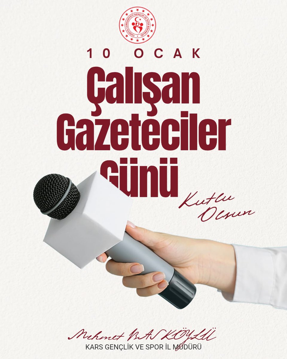 📰✍️ 10 Ocak Çalışan Gazeteciler Günü Kutlu Olsun!
Toplumu doğru, tarafsız ve hızlı bilgiyle buluşturmak için gece gündüz demeden emek veren; kalemiyle, objektifiyle ve sesiyle kamuoyunu aydınlatan tüm basın emekçilerimizin Çalışan Gazeteciler Günü’nü kutluyoruz.