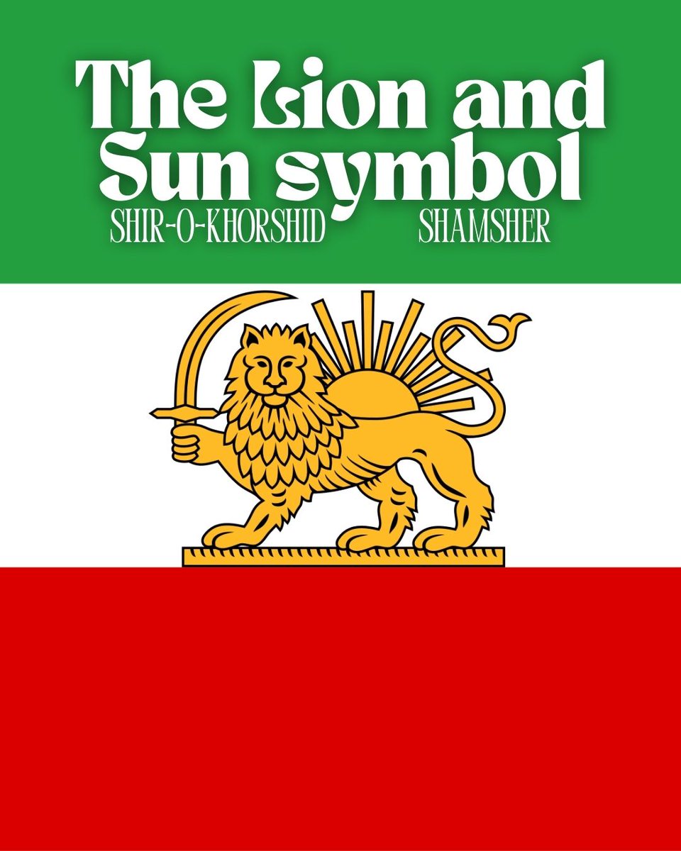 Prav_Yav_Nav's tweet photo. The Lion and Sun symbol is becoming prominent on social media. It has been a symbol of Iranian &amp; Persian culture, with influence far beyond Iran. Known as Shir-o-Khorshid (Lion and Sun), it was the emblem of Iran under various Iranian dynasties. #LionAndSun https://t.co/VURQLyUiiK