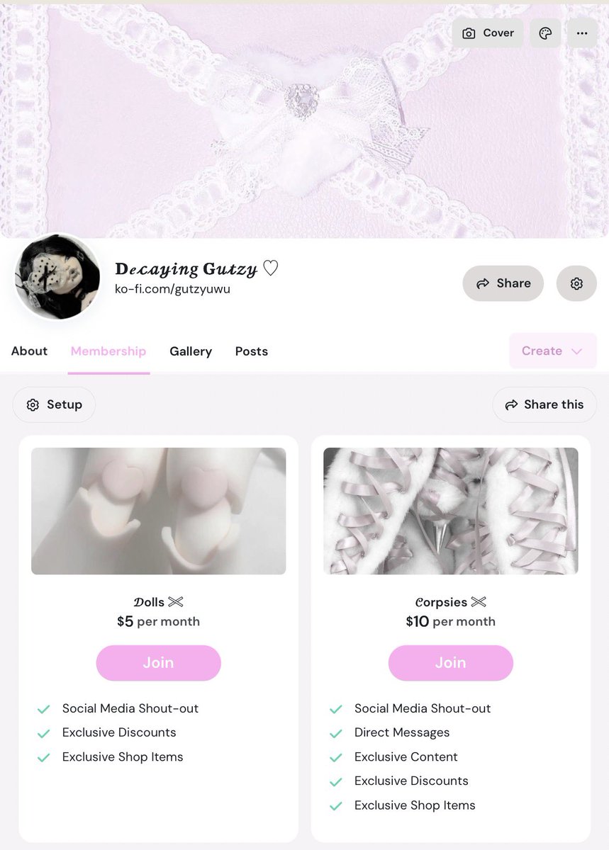 I have added memberships to my Kofi 𓏵

Will also be adding my services to Kofi incase some of you want to do it via Kofi instead of vgen ♡

#DollVclients #VGenComm