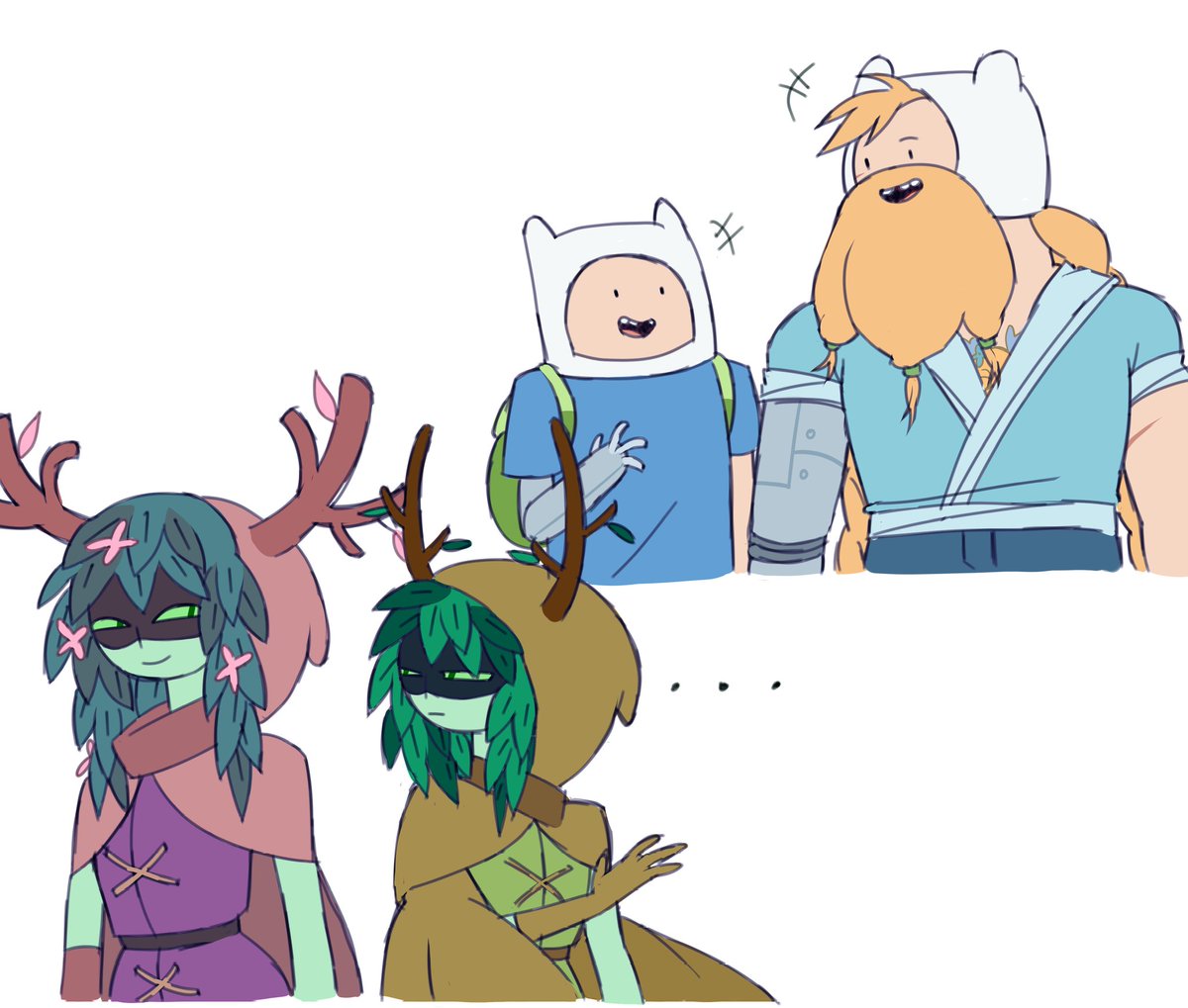 dariendadarian's tweet image. #adventuretime #fionnaandcake #finntress