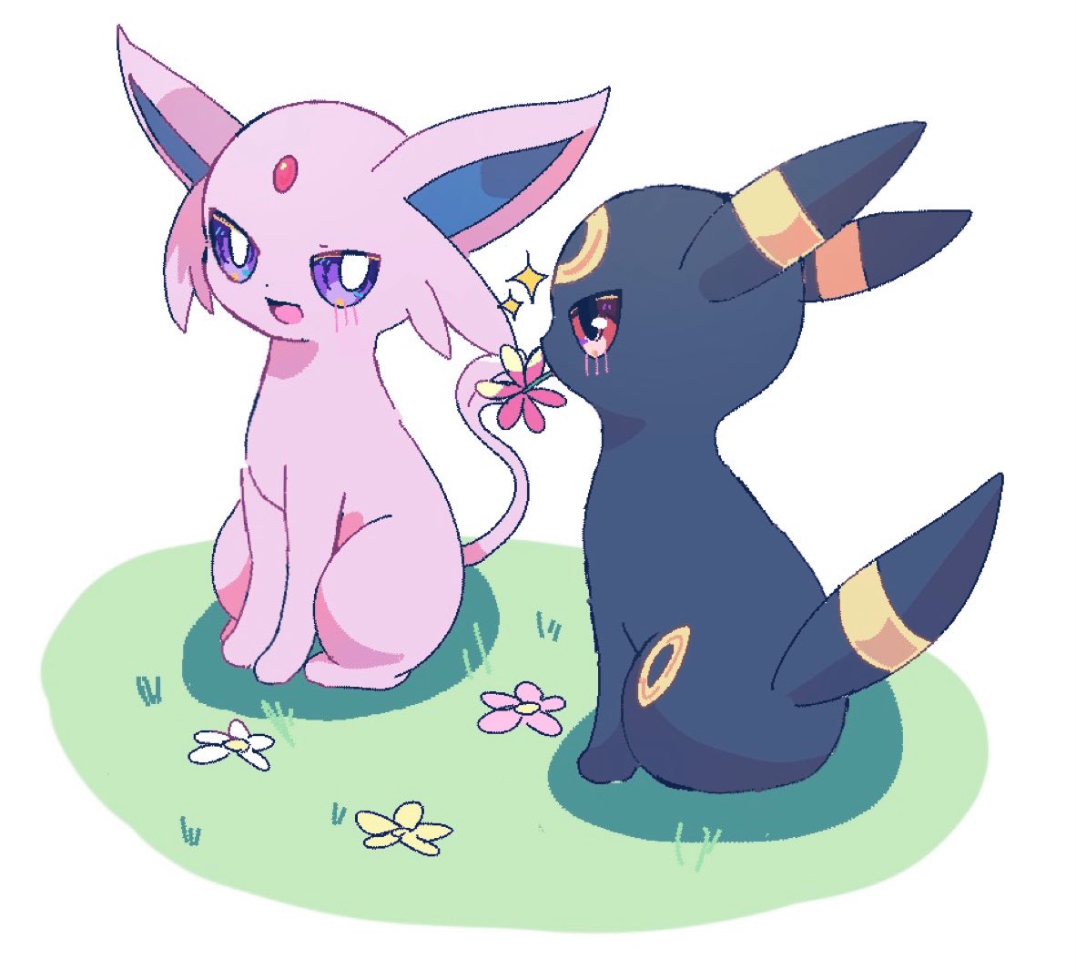 212mettyasuki's tweet image. エーフィのことが好きすぎるブラッキーみたいな…