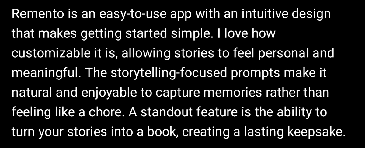 ARJLMS's tweet photo. Can't say enough about Remento. My mom has contributed 25+ stories over the past year. https://t.co/A020AuXYJ6