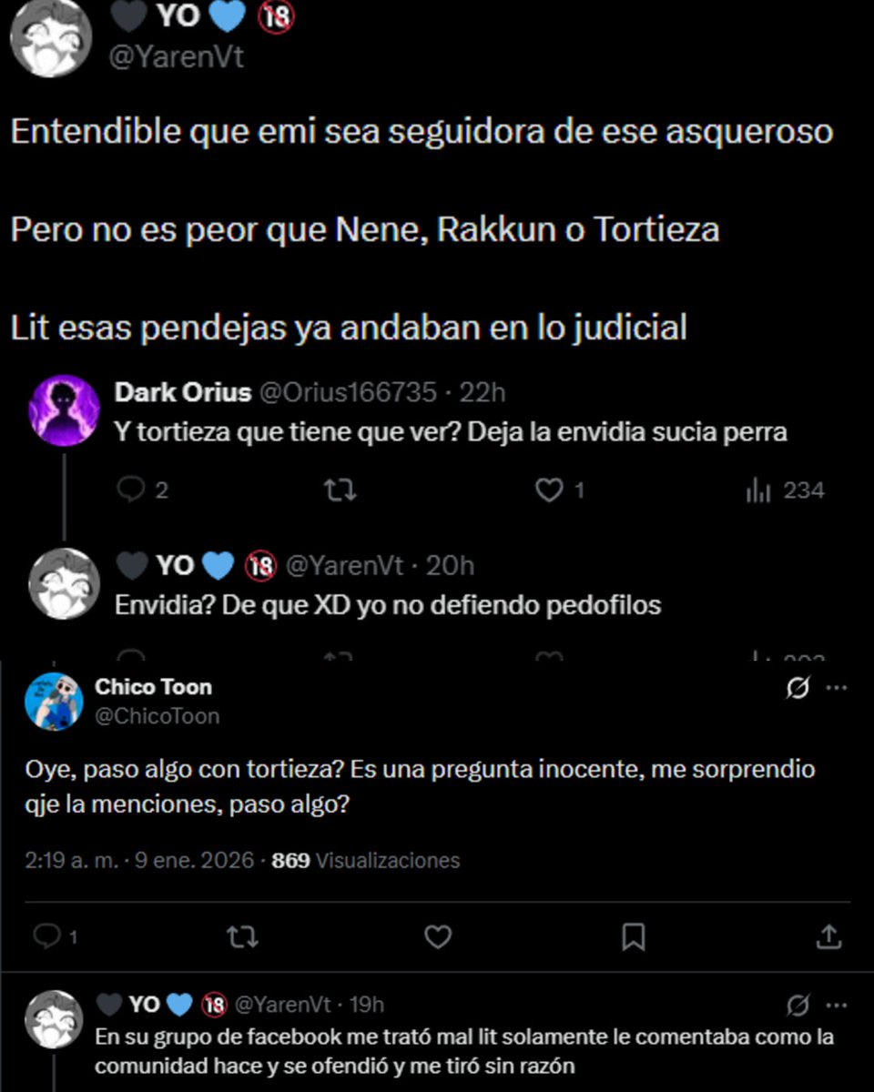 Tortieza's tweet image. 🔴Ya me estoy cansando de esta loca que se esta inventando cosas de que trato horrible a la gente y que mando a acosar a personas.
Se la pasa desinformando a todos con falsas acusaciones, incluso hace alusión de que yo defiendo a p3dofil0s? 

🔴 Que triste persona eres, hago este…