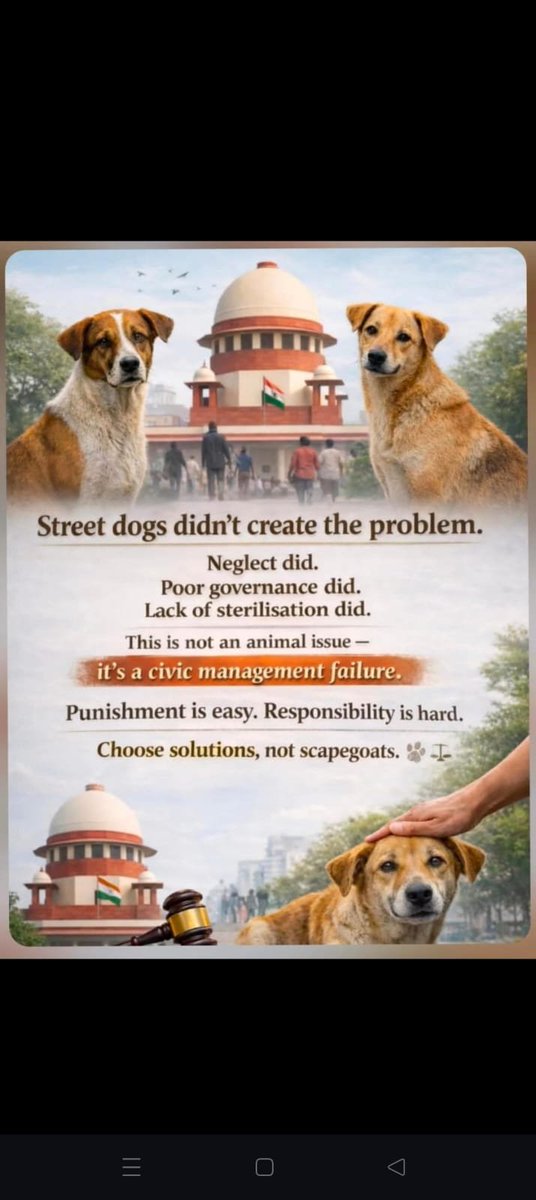 Why should children suffer for corruption and failure in governance?
Dog population rises due to lack of sterilisation, yet only dog bites are highlighted.
Puppies are crushed in hit-and-run daily—no punishment. Trauma creates fear, fear creates reaction.
Control population, stop
