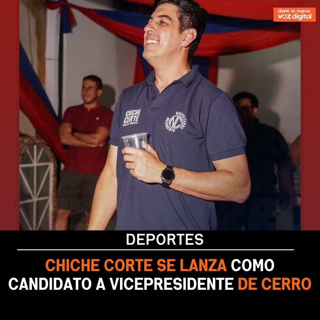 El conductor de radio y TV Chiche Corte fue presentado como candidato a vicepresidente de Cerro Porteño, acompañando a Carlos Rejala por el movimiento Nuevo Cerro. En declaraciones radiales, aseguró que el cargo es secundario 

lanuevavozdigital.com/?p=36743