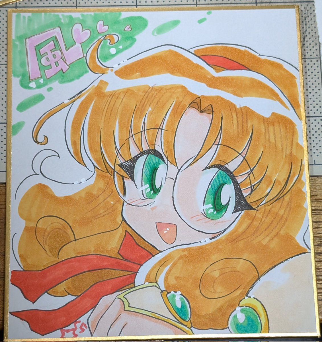 今夜の進捗🌛 ミニ色紙は構図に行き詰まりがち〜🎶😅（RG風に では12