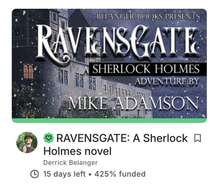 Four Sherlock Holmes campaigns running on Kickstarter this month kickstarter.com/discover/advan… <a href="/Kickstarter/">Kickstarter</a>