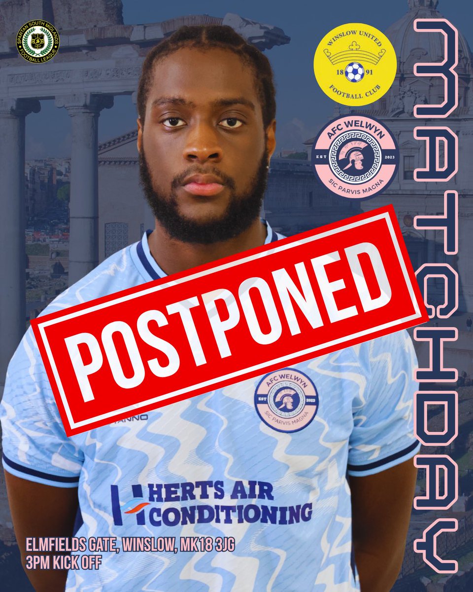 MATCH POSTPONED - Frozen Pitch