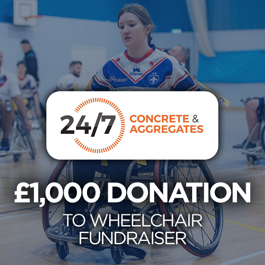 🙌 A massive thank you to Club Partners 24/7 Concrete &amp; Aggregates for their incredibly generous £1,000 donation to our fundraiser in support of purchasing new Rugby League Wheelchairs!

🔗 justgiving.com/page/wakefield… 

#UpTheTrin