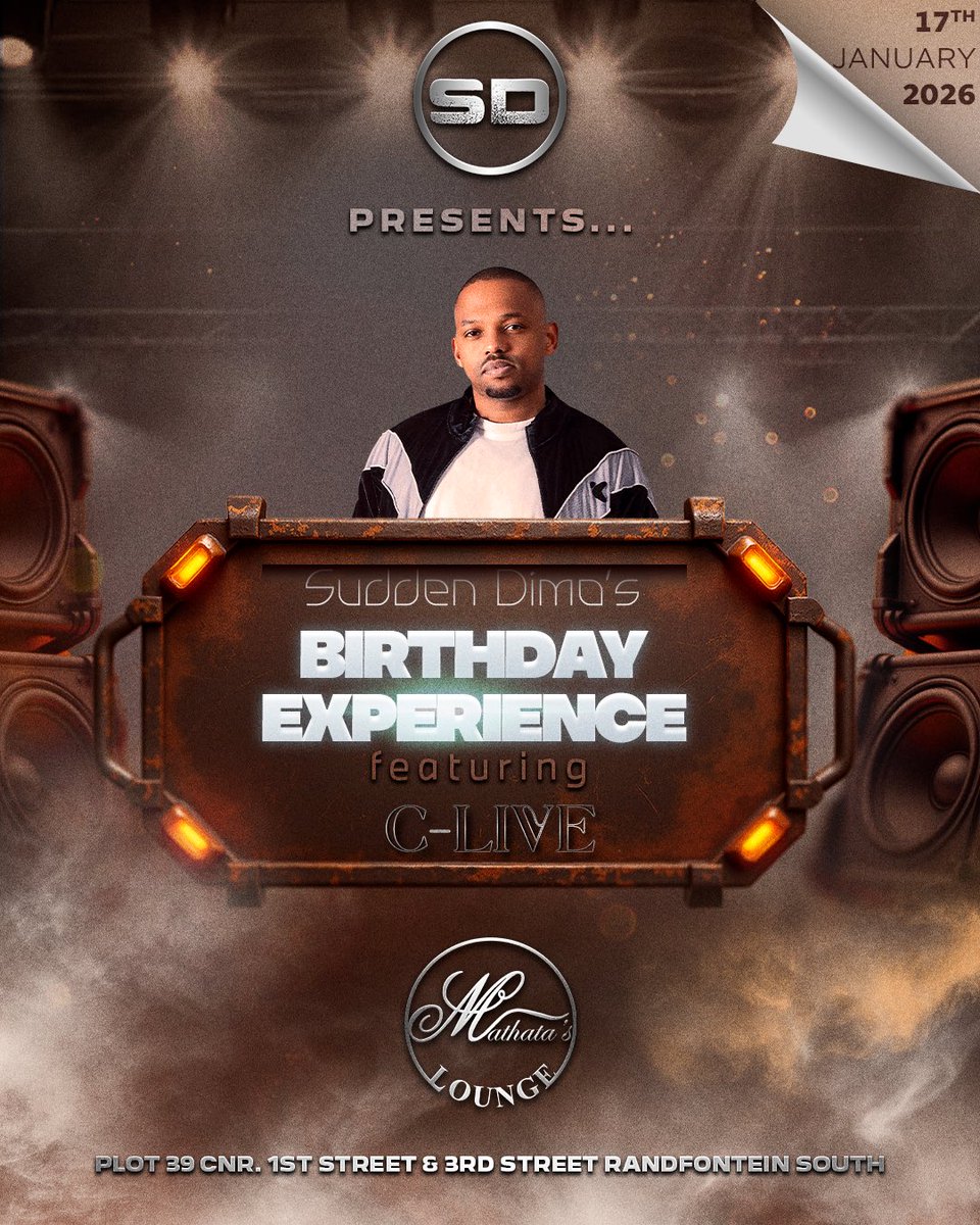 SuddenDimo's tweet photo. 📅 17 . 01 . 2026 

🕰️ 12:00 ����- 00:00 

NO COOLER BOX ALLOWED 

FOOD &amp; DRINKS 🍷 SOLD 

CAR WASH . SWIMMING . GOOD SUMMER VIBE

#sdbirthdayexperience

Pause &amp; Reflect! Celebrate 🍾 the journey you’ve traveled 🧳 so far.

Thanks for all your support!!!

S.D https://t.co/59dWLrWBjB
