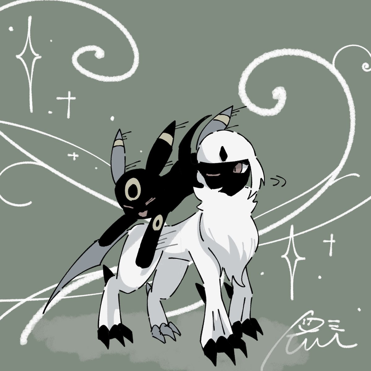 punaparu's tweet image. やんちゃﾌﾞﾗｯｷｰと世話焼きｱﾌﾞｿﾙ

おんぶして！