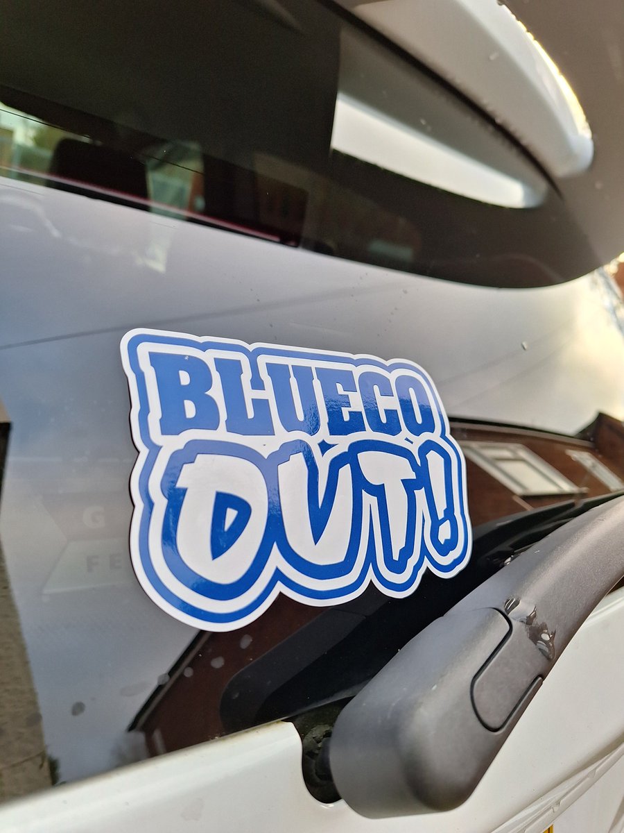 SW6Steve's tweet image. My Pals car wearing his BlueCo out decal with pride 💪 ready for his drive to Valley tonight