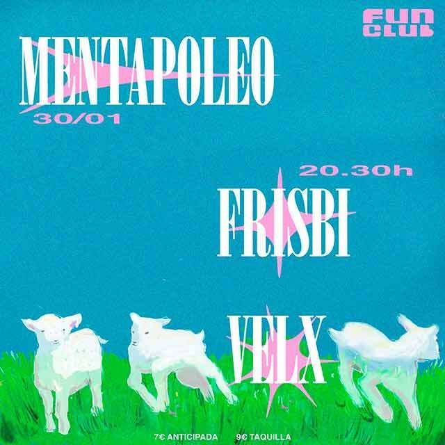 Concierto: Mentapoleo, Frisbi y Velx en FunClub #Sevilla 2026 (viernes 30 de enero) onsevilla.com/mentapoleo-fri… <a href="/mentapoleomusic/">mentapoleo</a> <a href="/Velx_Band/">Velx</a> <a href="/frisbielgrupo/">frisbi 🥏</a>