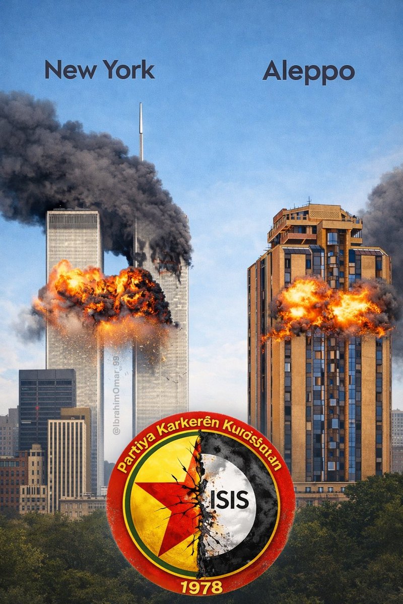 Between Al-Qaeda’s plane in New York and the terrorist SDF organization’s suicide drone in Aleppo,
there is no difference except in name and color.
Terrorism has no homeland and no identity—it is simply terrorism.
The terrorist SDF organization is not an ally in the fight against