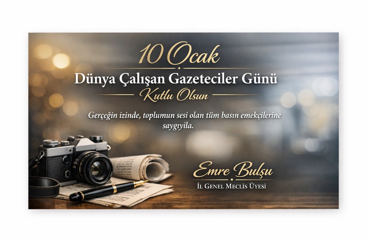 Gerçeğin izinde, toplumun vicdanı olma sorumluluğuyla gece gündüz demeden çalışan; doğru, tarafsız ve ilkeli haberciliği yaşatan tüm basın emekçilerimizin 10 Ocak Dünya Çalışan Gazeteciler Günü’nü kutluyor, kalemlerine güç, yollarına ışık diliyorum