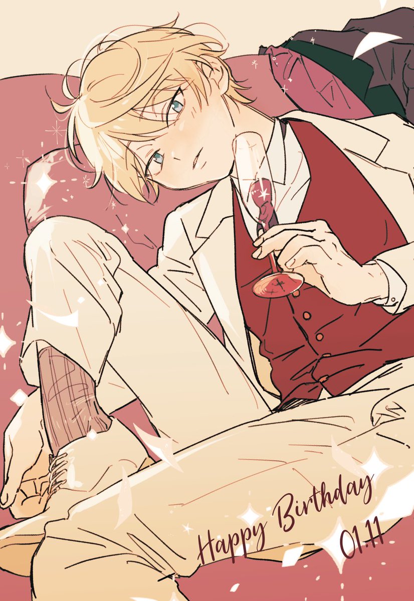 aiuo21's tweet image. スレイン様お誕生日おめでとうございます！🥂👏