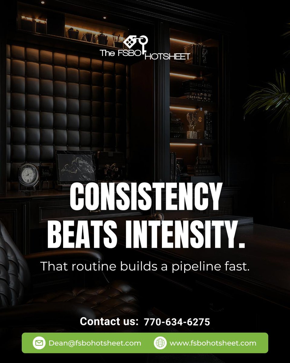 coachdeanayers's tweet photo. Consistency builds pipelines. ✅

We deliver fresh FSBO + FRBO opportunities daily so agents can stay steady, keep conversations flowing, and build momentum month after month.

Start with our 14-day free trial. ⁣
⁣
#RealEstateAgent #LeadGeneration #FSBO #RealtorLife https://t.co/VjVCv6NUKS