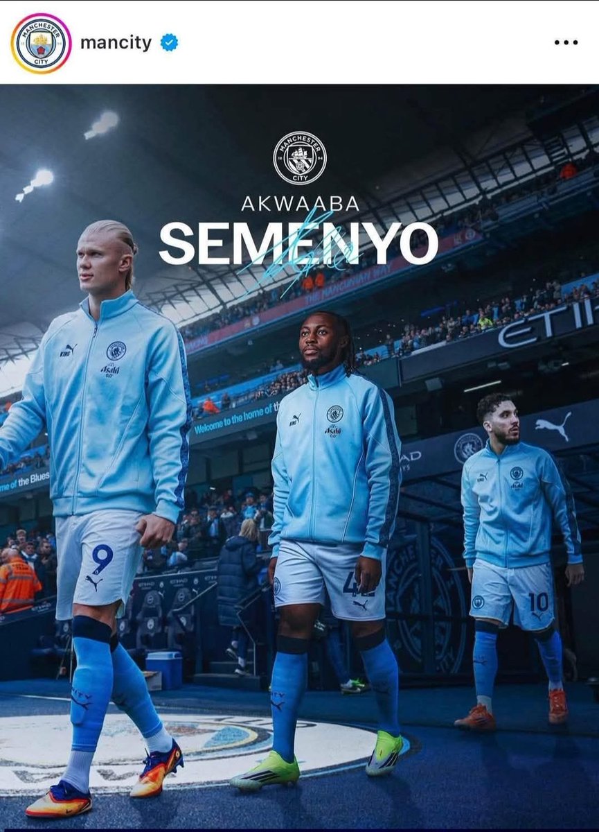 mygtvsports's tweet photo. Reactions from how Manchester City announced record signee Semenyo on their socials. 

Akwaaba (Akan), Woezor (Ewe) ⚽️ 🥳 Things we love to see 🤩

#GTVSports https://t.co/S3Tc8x9P2d
