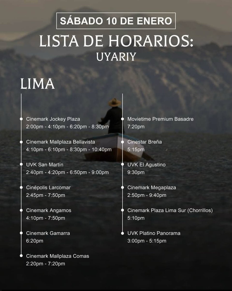 tikapuka's tweet image. Primero cortan salas de exhibición y censuran. Por ende, mucha gente cree que no podrá verla. Ahora abren horarios y querrán decir que no hubo asistencia. Así que difundamos muchísimo: hoy sábado #10nov #Uyariy está en cines de Lima, Cusco Puno y Arequipa. ¡Vamos!