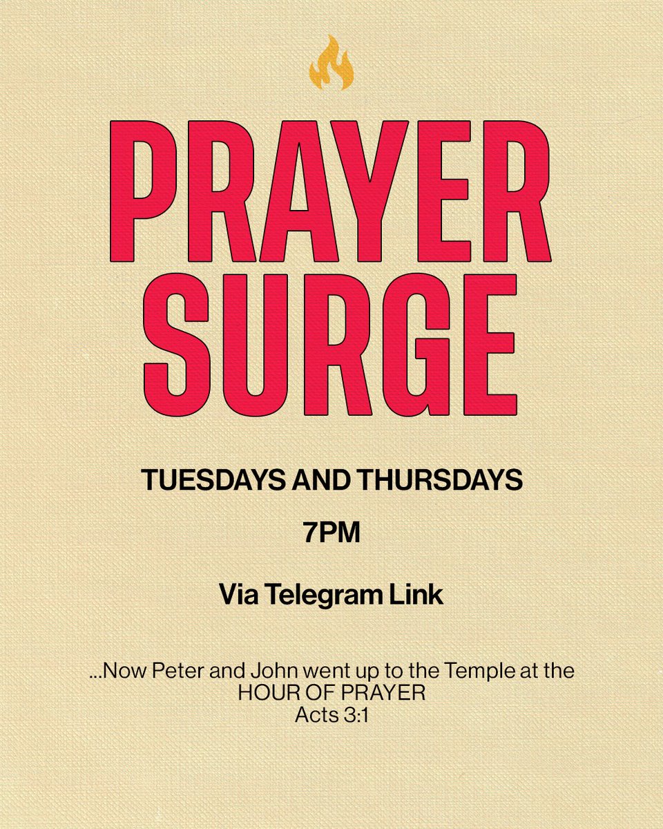 If you truly desire to walk in holiness and to live with a sense of urgency for God’s glory, join us via the telegram link as we kick off prayers for this year. We are trusting God for an outpouring of His presence as we seek His face.