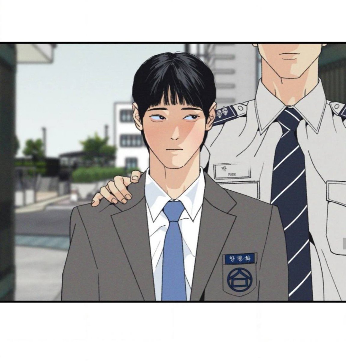 ririiinmai's tweet image. I do not know if anyone noticed this or not, but I think it is important to emphasize that the policeman left as soon as Pyeonghwa grew up, because he was attracted to a small, gentle boy, and not an adult, rude man.

#주의평화 #MasterPeace