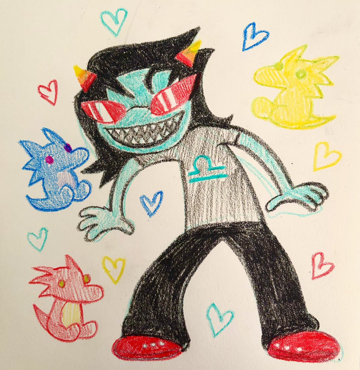 Scissorclaws's tweet photo. sloppy terezi with crayons https://t.co/oRwCkfVt9k