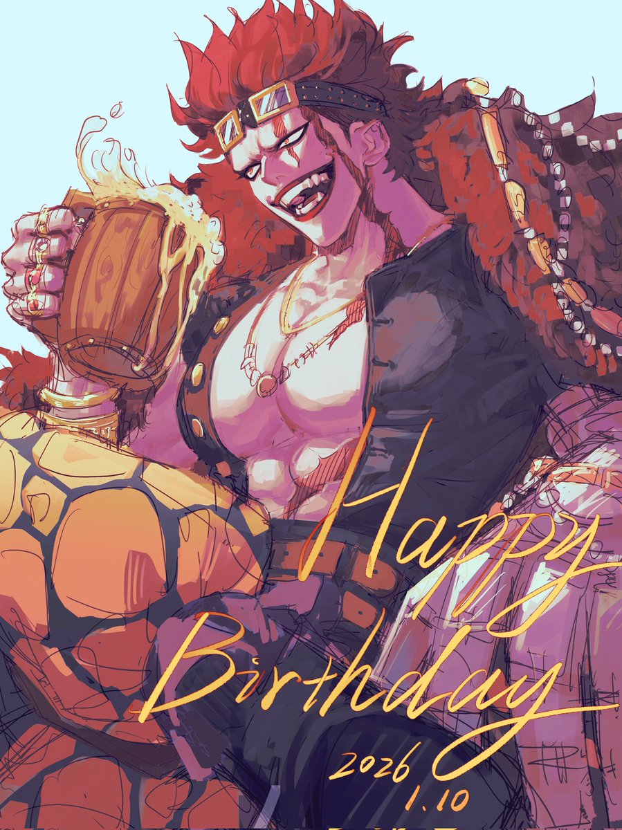 Aiga29236866511's tweet image. 生日快乐基德！！！🎉🎉🎉🎉
#キッド誕生祭2026
#ONEPIECE