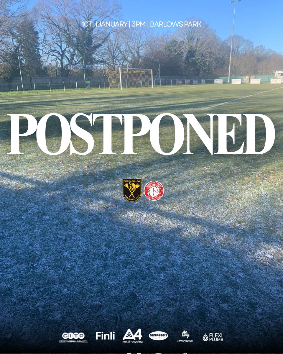 Unfortunately due to an area of the pitch that is still currently frozen, today's match official has called the game off on safety grounds. 

We look forward to Tuesday night at home to Fleet (weather depending 😐)