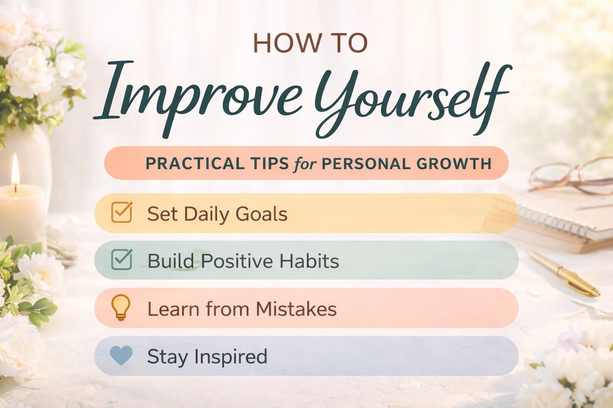 Madelei14740106's tweet image. Feeling stuck? Small, consistent steps lead to real growth. Start today, set daily goals, build positive habits, and stay inspired. 🌱
yoo.rs/how-to-improve…
#PersonalDevelopment #SelfImprovement #HowToImprove #ImprovementTips #GrowthQuotes #ChangeYourLife #Mindset #SelfGrowth
