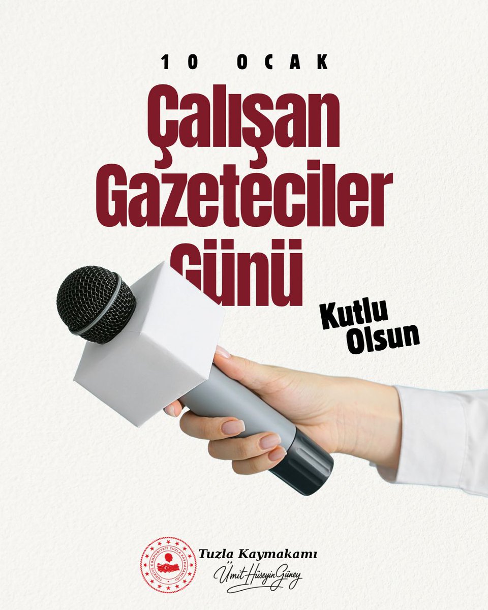 Kamuoyunun doğru ve tarafsız bilgilendirilmesi adına fedakârca görev yapan kıymetli basın mensuplarımızın 10 Ocak Çalışan Gazeteciler Günü’nü tebrik ederiz. #10ocakgazetecilergünü 🗞️🎤