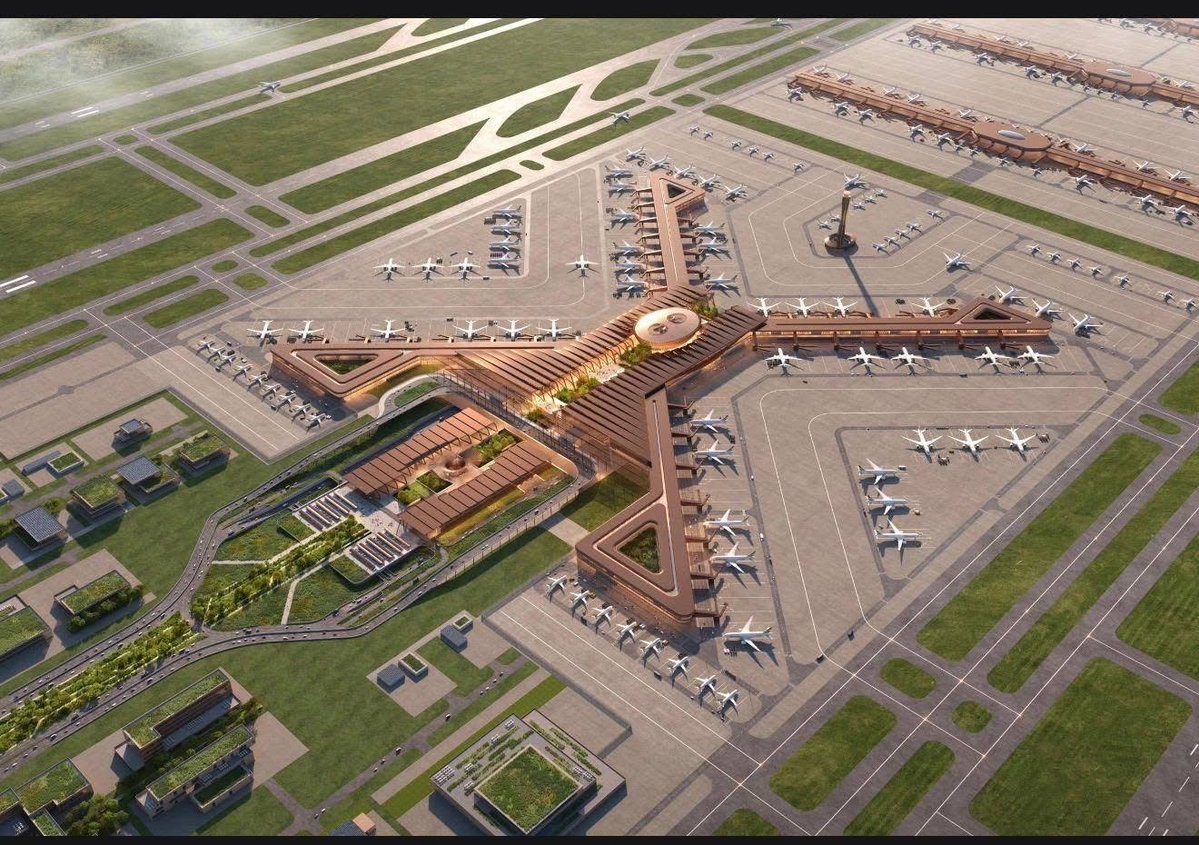 breaking_bre's tweet image. Aviation: The official design for Ethiopia’s new airport, which will be the largest in Africa.
