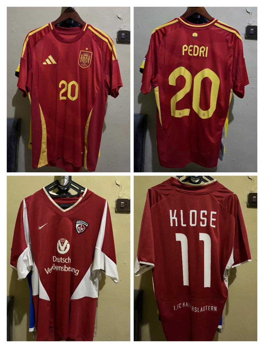 JuveUnited's tweet photo. Titip om @Jerseyforum #jersey4sale 🙏
Turun Harga
1. PSG 22/23 Jordan M Messi 1.500k
2. Dortmund 17/18 L Guerreiro 800k
3. Ajax 22/23 M Blind 1.500k
4. Spain Euro 24 XL Asia Pedri 1.200k
All Ori
5. Kaiserslautern 02/03 M Klose Remake 800k
6. Rangers 20/21 M 350k

WA 081514284847 https://t.co/sOodMYujVr